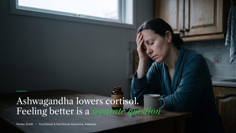 Ashwagandha lowers cortisol. Feeling better is a separate question